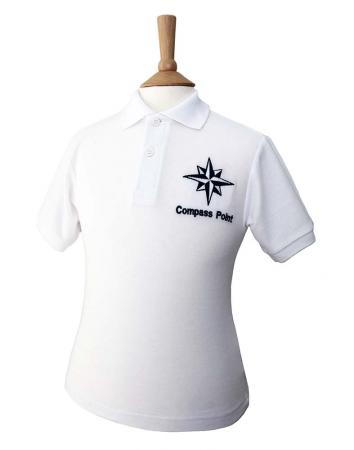 Compass Point White Polo Shirt